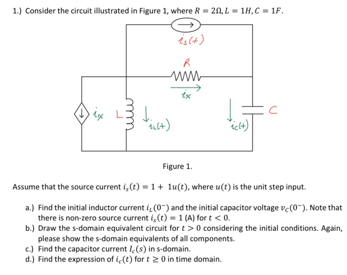 Solved 1.) Consider the circuit illustrated in Figure 1, | Chegg.com