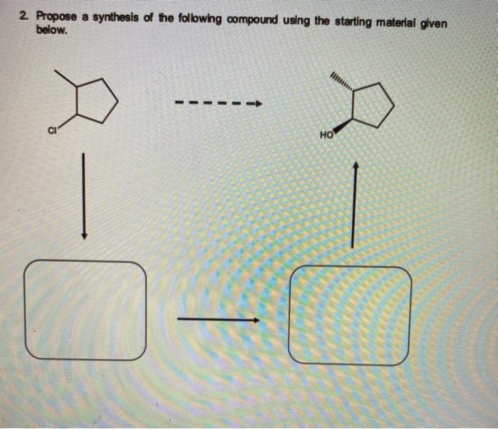 Solved 2. Propose a synthesis of the following compound | Chegg.com