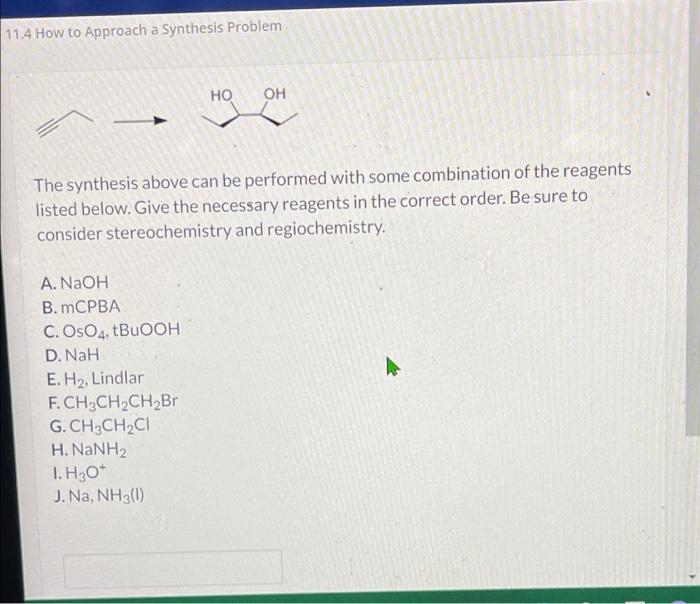 Solved 11.4 How to Approach a Synthesis Problem HO OH The | Chegg.com