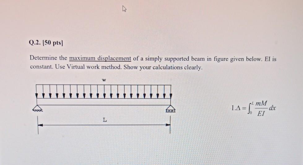 Solved ♡ Q.2. 150 pts Determine the maximum displacement of | Chegg.com
