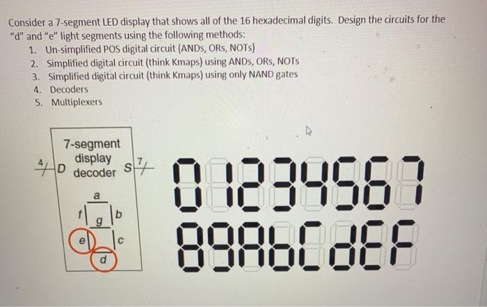 Solved Consider a 7-segment LED display that shows all of | Chegg.com
