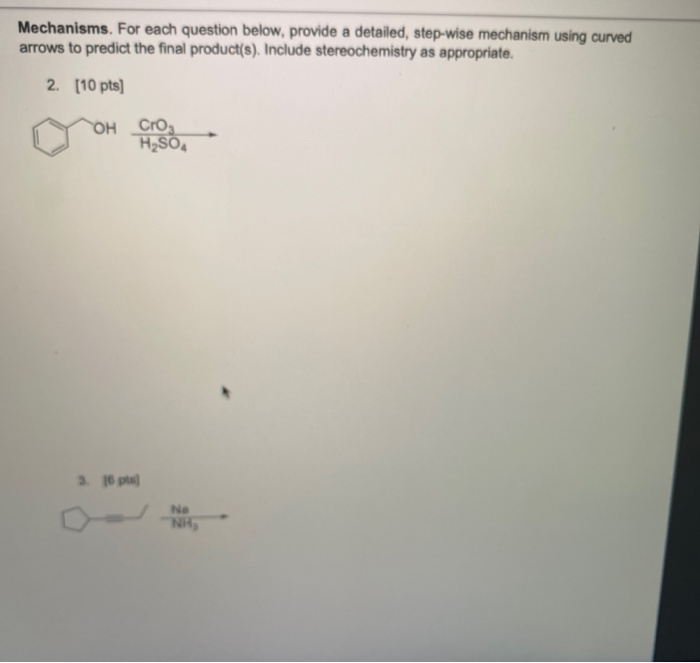 Solved Mechanisms. For each question below, provide a | Chegg.com