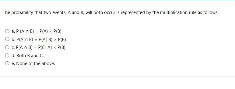 Solved The Probability That Two Events, A And B, Will Both | Chegg.com