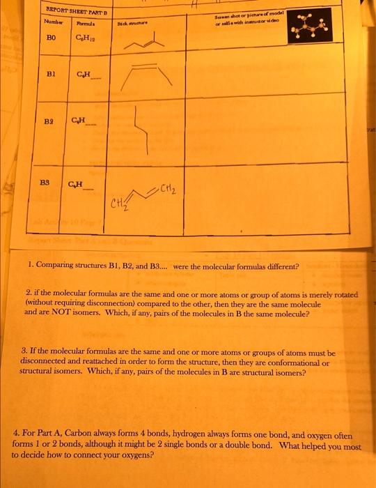 Solved 1. Comparing Structures B1, B2, And B3.... Were The | Chegg.com