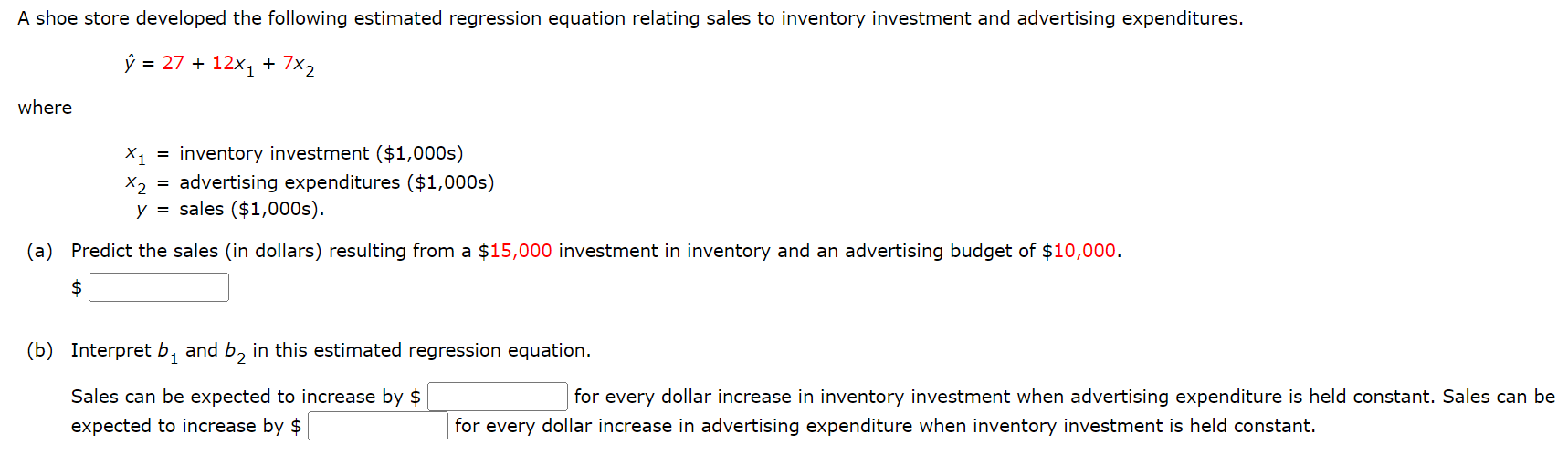 Solved A shoe store developed the following estimated | Chegg.com