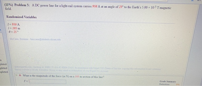 Solved (11%) Problem 5: ADC power line for a light-rail | Chegg.com