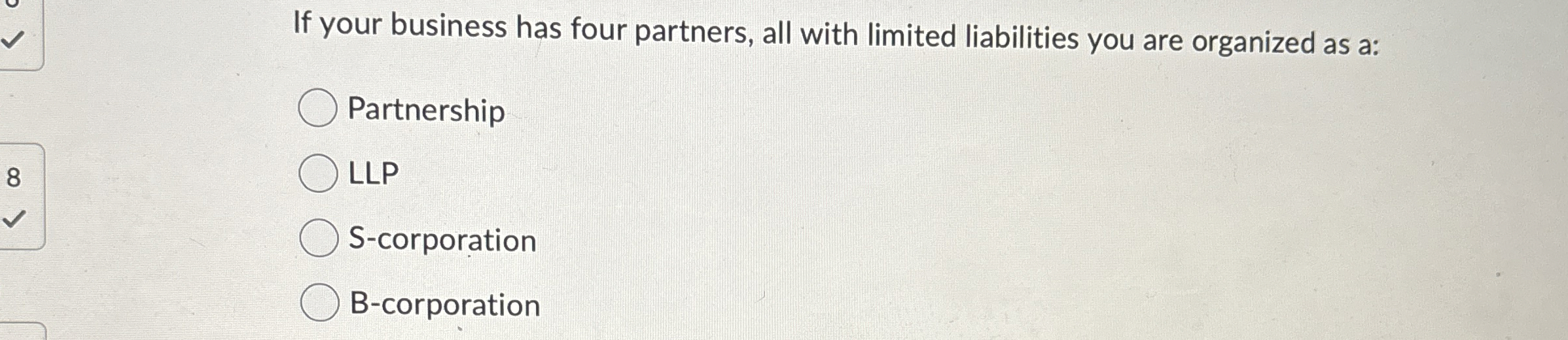 Solved If your business has four partners, all with limited | Chegg.com