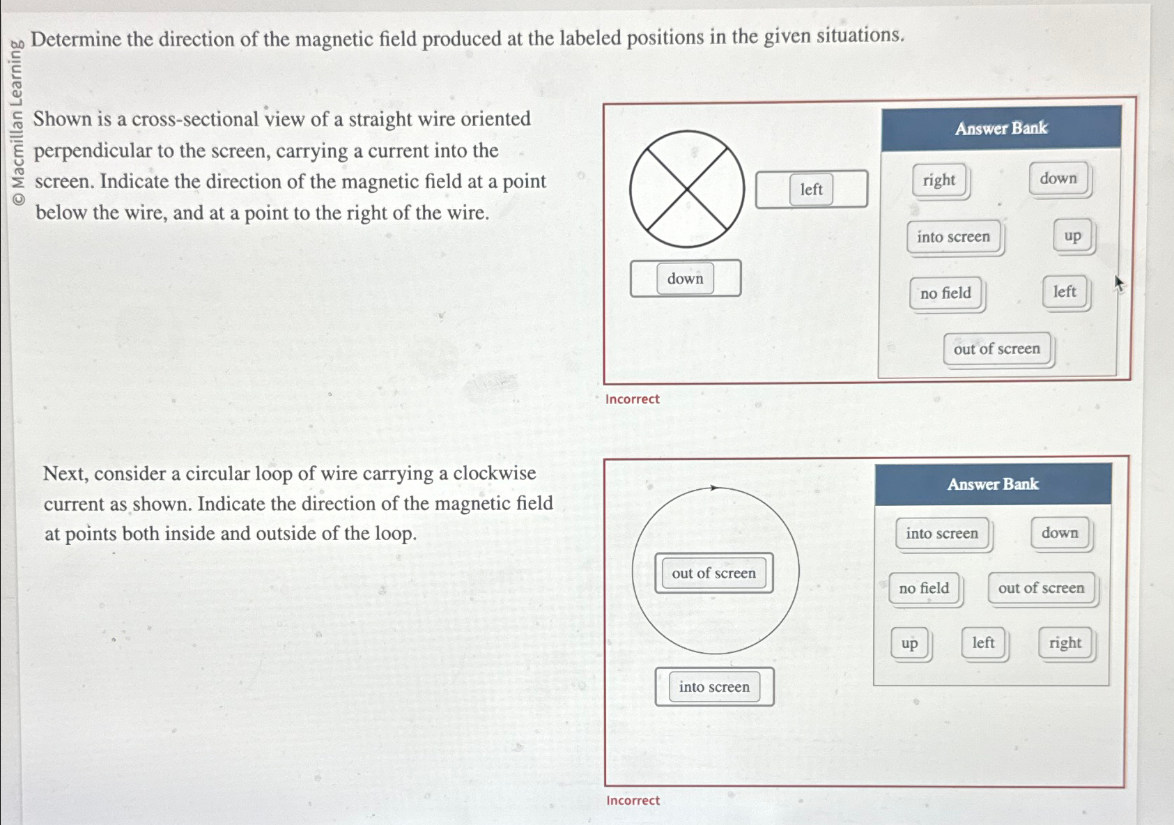 Solved Determine the direction of the magnetic field | Chegg.com