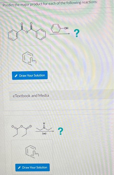 Solved Predict the major product for each of the following | Chegg.com