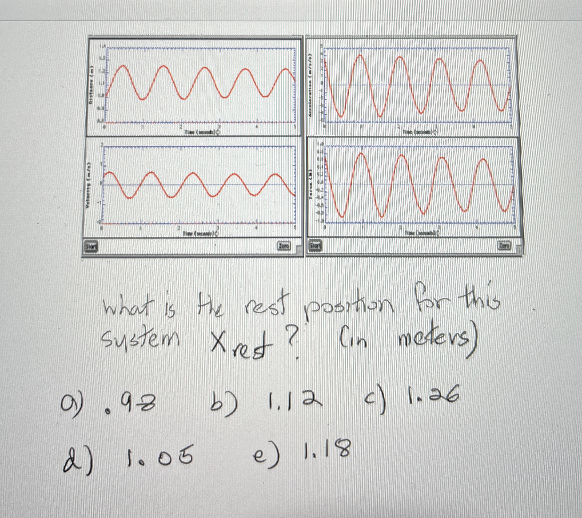Solved What is the rest position for this sustem xrest? (in | Chegg.com