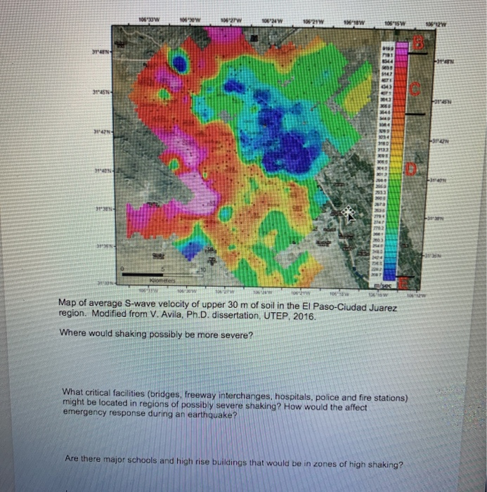 1) If we had an earthquake in El Paso how much