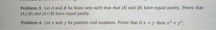 Solved Problem 3 Let A And B Be Finite Sets Such That That