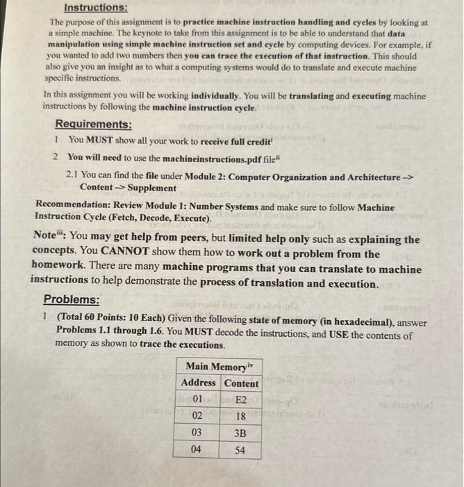 Solved Instructions: The purpose of this assignment is to | Chegg.com