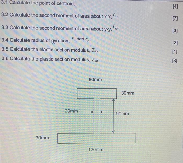 Solved 3.1 Calculate the point of centroid. [4] 3.2 | Chegg.com