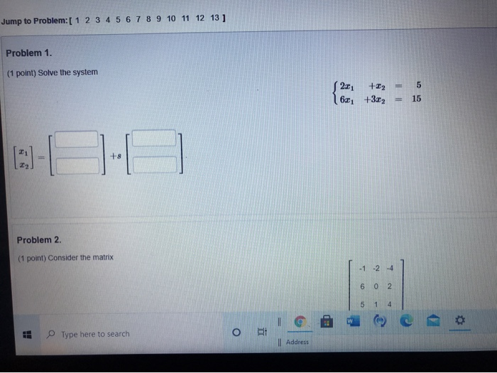 Solved Jump To Problem 1 2 3 4 5 6 7 8 9 10 11 12 13 Chegg Com