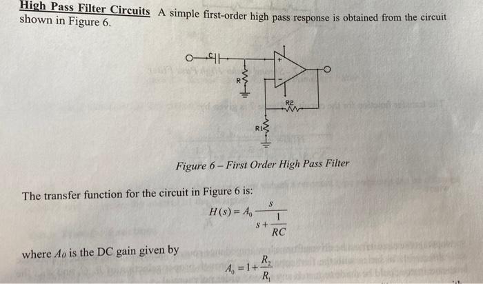 High pass filter: Butterworth to order 5. cuttoff 320 | Chegg.com