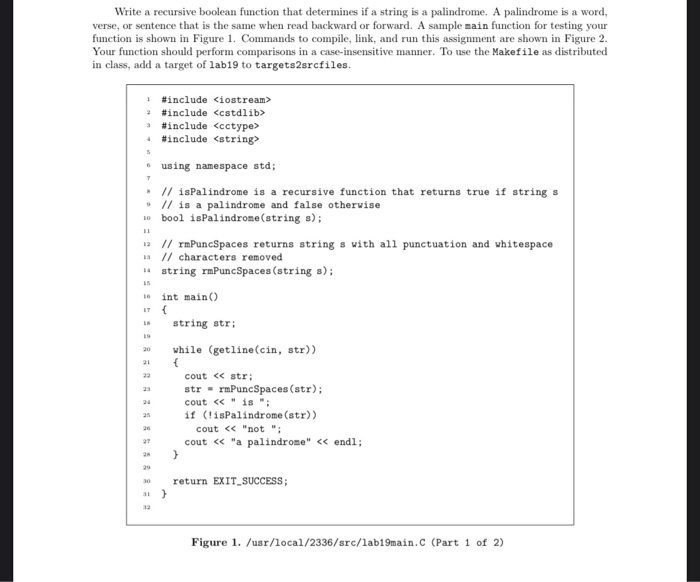 Solved Write a recursive boolean function that determines if | Chegg.com