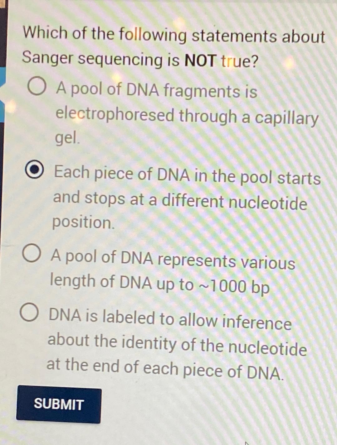 Solved Which of the following statements about Sanger | Chegg.com
