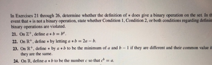 Solved In Exercises 21 through 26, determine whether the | Chegg.com