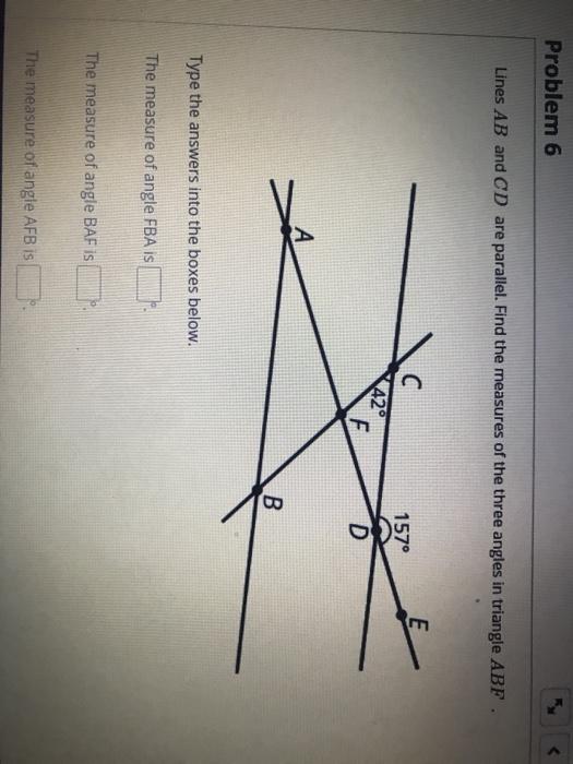 Solved Problem 6 Lines Ab And Cd Are Parallel Find The