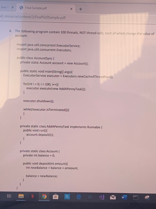 Solved Java PX Final Sample.pdf X + | Chegg.com