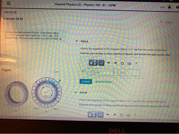 Solved General Physics (2) - Physics 102 -61 - 12PM sara | Chegg.com