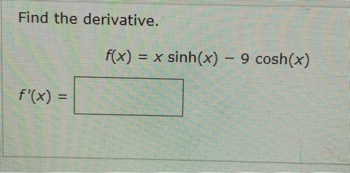 Solved Find The Derivative F X Tanh 2 E4x F X