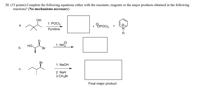 Solved ( 15 ﻿points) ﻿Complete the following equations | Chegg.com