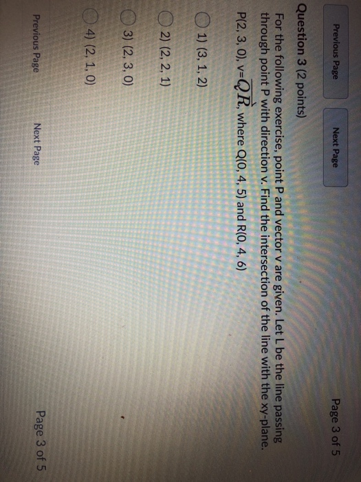 Solved Previous Page Next Page Page 3 of 5 Question 3 (2 | Chegg.com