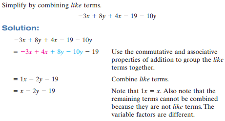 Solved: Combine the like terms. (See Examples 2-4.)6rs + 8rsExa ...