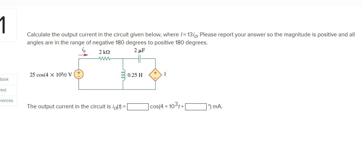 Solved Calculate the output current in the circuit given | Chegg.com