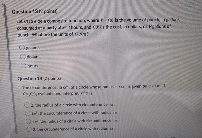 Solved Question 1 (1 point) Evaluate the expression using | Chegg.com