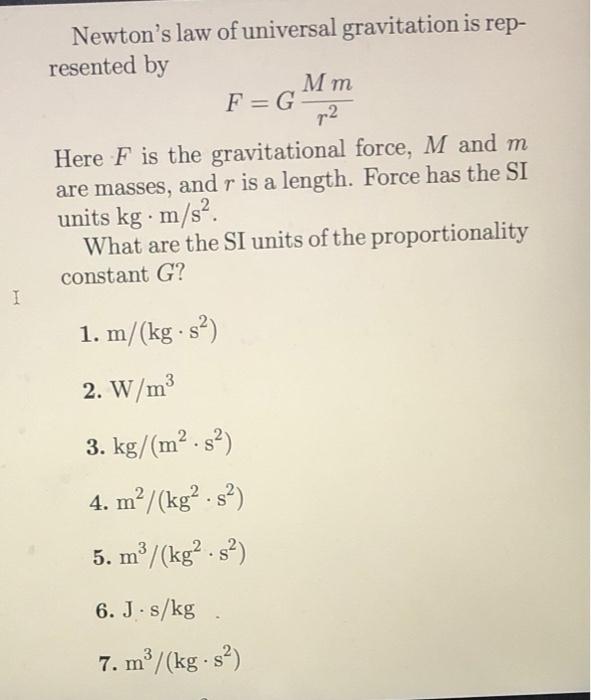 Solved Newton's of universal gravitation | Chegg.com