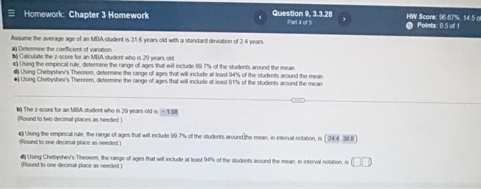 Solved Homework: Chapter 3 Homework Question 9, 3.3.28 Part | Chegg.com
