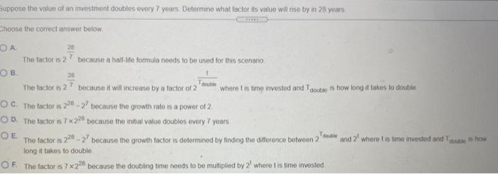 Investments Double Every 7 Years