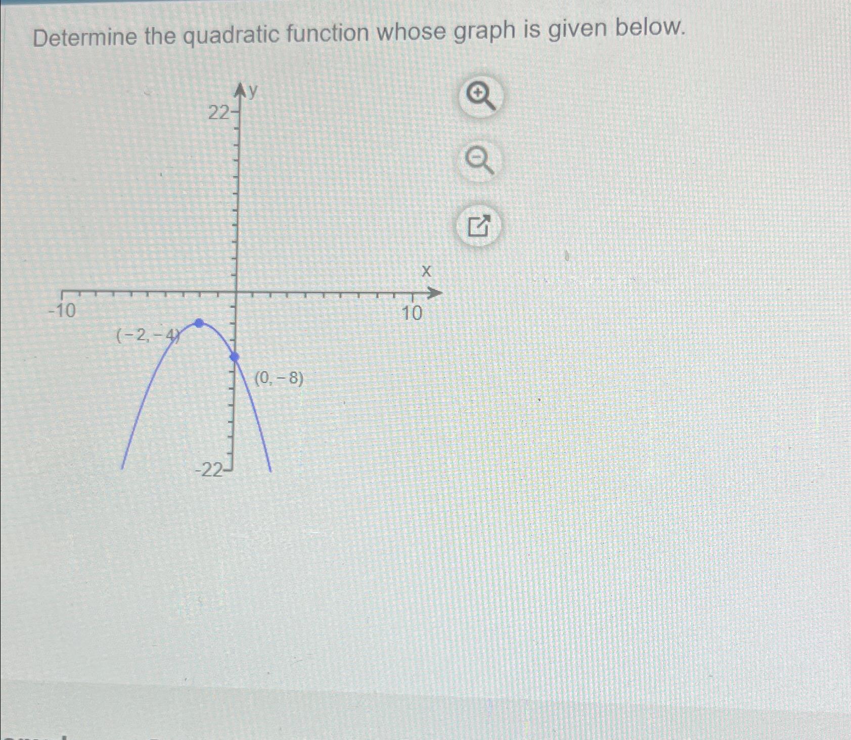 Solved Determine the quadratic function whose graph is given | Chegg.com