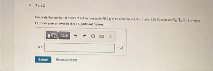 Solved Calculate the number of moles of solute present in | Chegg.com