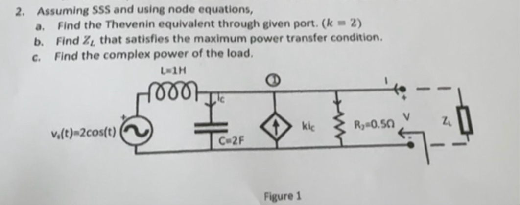 Solved Assuming SSS and using node equations,a. ﻿Find the | Chegg.com