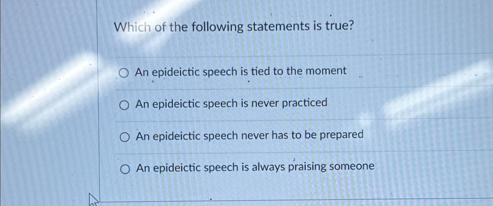 Solved Which of the following statements is true?An | Chegg.com