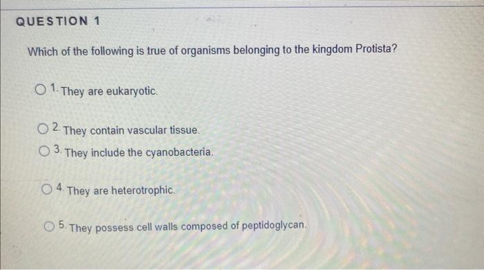 Solved Which Of The Following Is True Of Organisms Belonging | Chegg.com