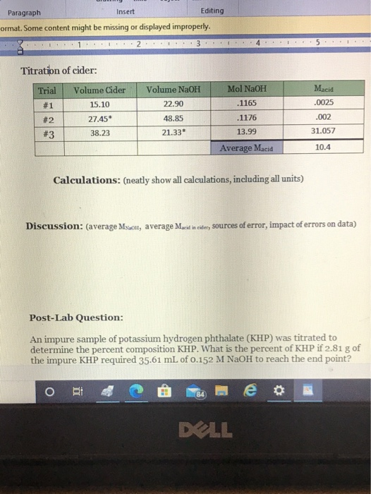 Editor Compilation Repost Calculation Solved Paragraph Insert Editing ormat. Some content might be | Chegg.com