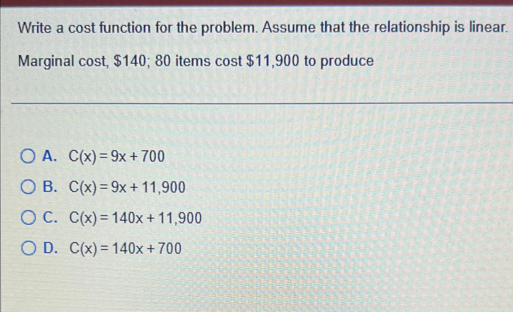 assignment problem cost function