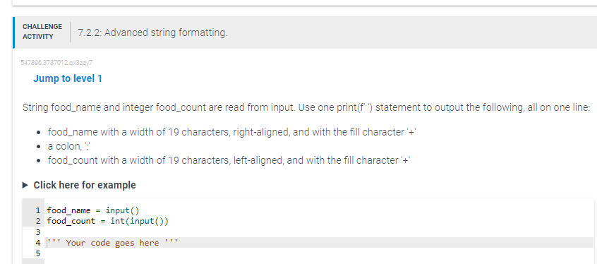 Solved 7.2.2: Advanced string | Chegg.com