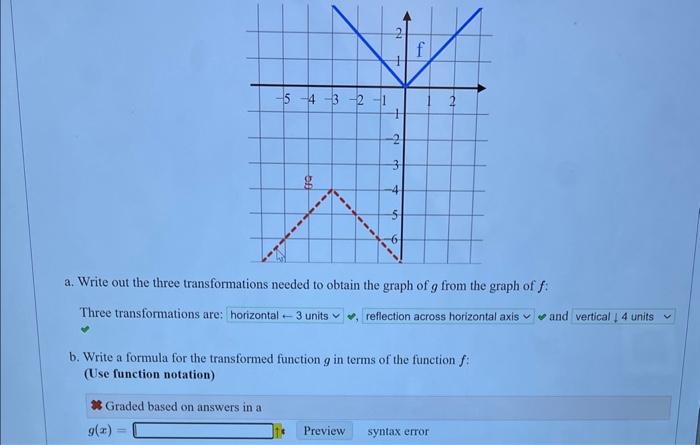 Solved a. Write out the three transformations needed to | Chegg.com