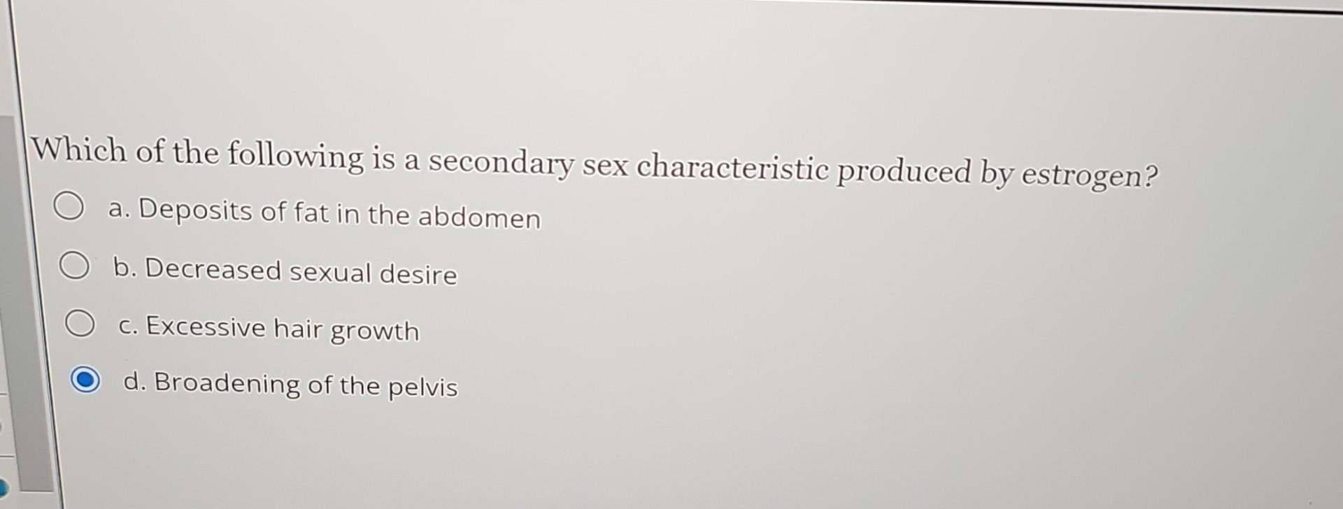 Solved Which Of The Following Is A Secondary Sex 1737