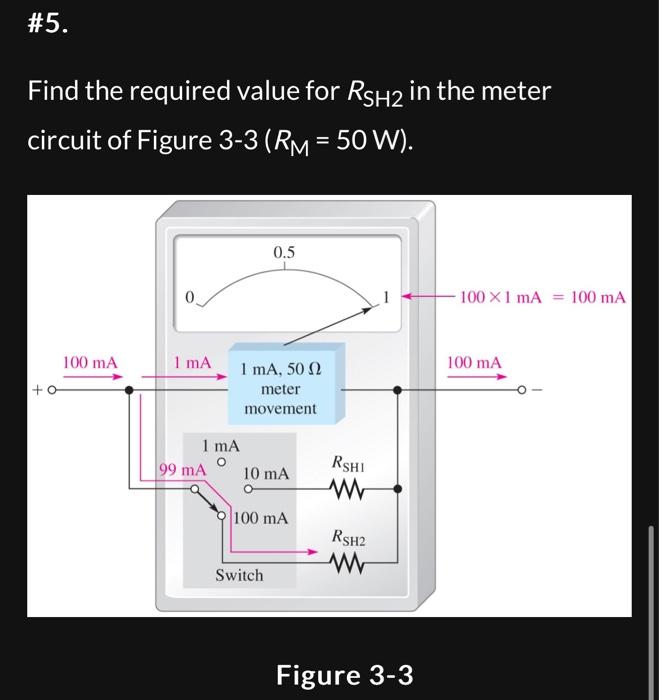 Solved \#4. Determine the required value of the shunt | Chegg.com