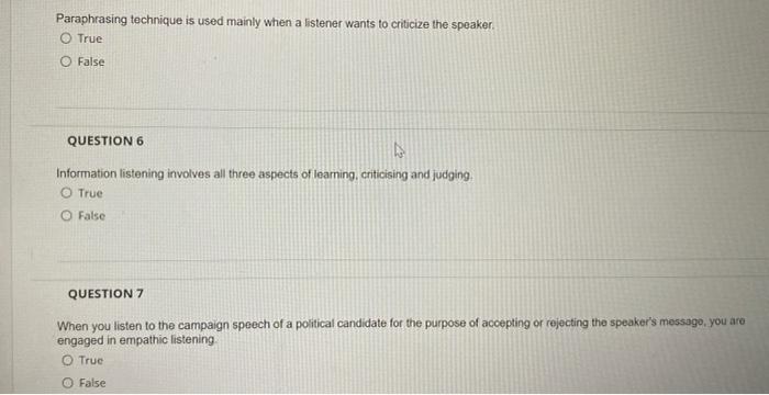 paraphrasing-technique-is-used-mainly-when-a-listener-wants-to-criticize-the