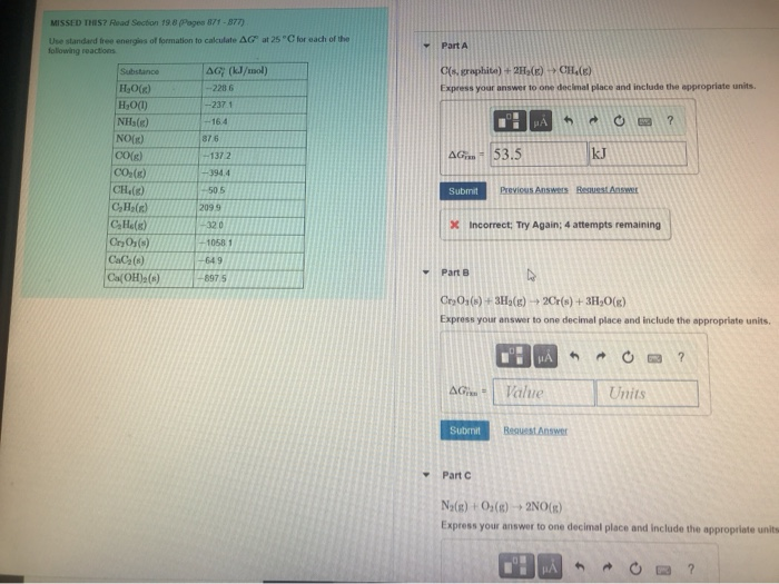 Solved Part A Cs, graphite) + 2H) CH.(6) Express your answer | Chegg.com