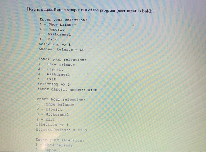 Solved www.IM Write a C++ class BankAccount that can be used | Chegg.com