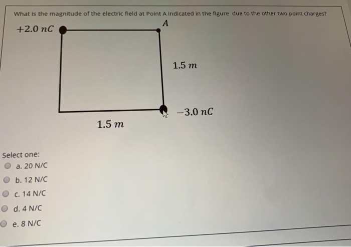 Solved What is the magnitude of the electric field at Point | Chegg.com